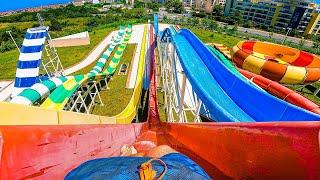 Waterslides at Sunset Aquapark Pomorie in Bulgaria