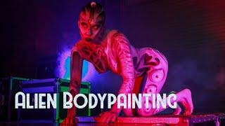 Alien Bodypainting Fotoshooting mit Akay und Jörg Düsterwald in Hannover