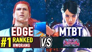 T8  EDGE (#1 Ranked Hwoarang) vs MTBT (Zafina)  Tekken 8 High Level Gameplay