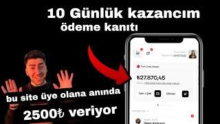 SİTEYE KAYIT OLDUM 2500₺ VERDİ HEMEN ÇEKTİM (%100 KANITLI ) İNTERNETTEN PARA KAZANMA 2025