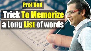 Trick to remember a list of words  #memorypower #memorytechniques