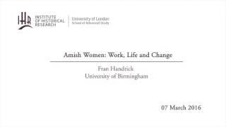 Amish Women: Work, Life and Change