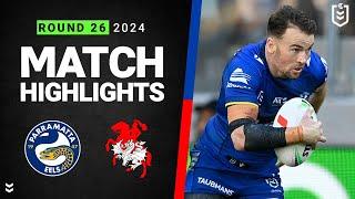 NRL 2024 | Eels v Dragons | Match Highlights