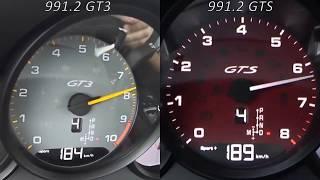 2017 Porsche 991 GT3 vs Carrera GTS: 0-200km/h