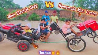 Mini Tractor Vs electric jeep tochan mukabla | DIY tractor |