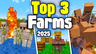 TOP 3 EARLY GAME FARMS Minecraft 1.21 (2025)