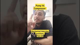 Pump Vs Compressor #mechanical #gearinstitute