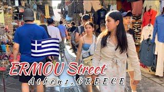 ERMOU STREET ATHENS,GREECE [Full Tour 4k]JULY 2022 | Evening Life Athens Greece || World Tour 