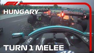 Championship Changing Melee at Turn 1 in Hungary | 2021 Hungarian Grand Prix