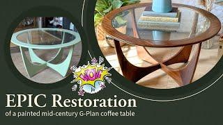 EPIC Restoration of a Painted Mid-Century Modern G-Plan Astro Coffee Table...MUST SEE!