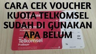 cara mudah cek voucher telkomsel sudah terpakai apa belum #caracekvoucher