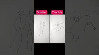 Student vs Teacher Speed drawing Dandadan  #shorts #anime #drawing