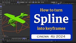 How to turn position keyframes into spline and vice versa in Cinema 4D 2024 @MaxonVFX ​