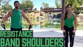 Resistance Band Shoulder Workout - Build Bigger Shoulders Now