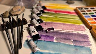 Jackson's Watercolor Haul Unboxing | Daniel Smith vs Roman Szmal Watercolors + Tintoretto Brushes