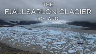 The Fjallsárlón Glacier Iceland Lagoon Hike - Iceland Road Trip - 4k Drone