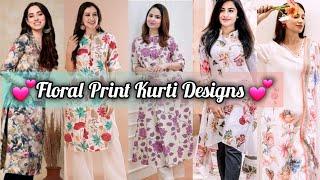 Latest Printed Kurti Design| Floral Print Kurti | Long Kurti Design for Women