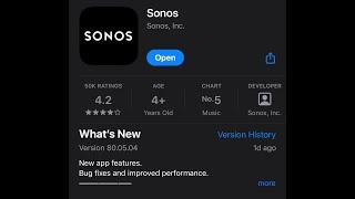 Sonos App Update 80.05.04 + Speaker Update 16.3