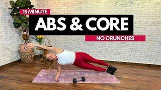 NO CRUNCHES 15 Minute Dumbbell Abs Workout: Crunchless Exercises for a Stronger Core