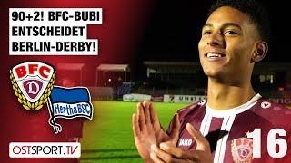 90+2! BFC-Bubi entscheidet Berlin-Derby: BFC Dynamo - Hertha BSC | Regionalliga Nordost