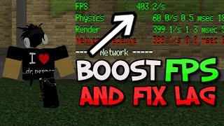 How To Fix Lag and Boost your FPS on Roblox