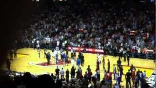 Half Court hook shot by Mike Drysch at the Miami Heat game Jan 25