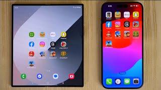 Samsung Galaxy Z Fold 6 vs iPhone 15 Pro Max - SPEED TEST!