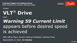 VLT® Drives: Current limit warning appears before desired speed is achieved