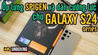 ỐP LƯNG SPIGEN VÀ DÁN MÀN HÌNH CƯỜNG LỰC VUA TRÂU CHO GALAXY S24 SERIES | WWW.MAINGUYEN.VN