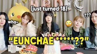 EUNCHAE encounters *flirty* comments during live right after she turned 18 