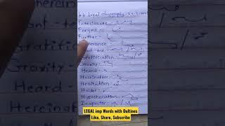 Shorthand Legal Outlines|English Steno Legal Outlines| Shorts|By KK Legal Stenography....