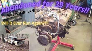 Abandoned in the woods for 39 years!! Will this 1975 C20 ever run again??? | Part 2 Engine Teardown