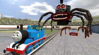 Building a Thomas Train Chased By New Cursed Thomas turned into Bus Eater Monster in Garry's Mod