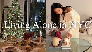 Living Alone | Simple week at home, hosting dinners, decorations, organizing!