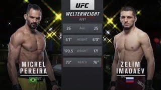 UFC Fight Night :Michel Pereira vs Zelim Imadaev Full Fight