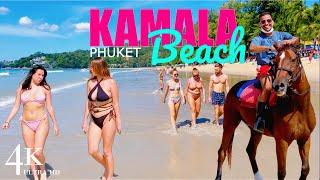 【4K】Phuket 2023 Kamala Beach ️ Sunny Day [Walking Tour ]