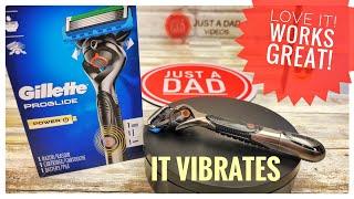 I LOVE Vibrating Gillette ProGlide Power Razor for Men with Fusion 5 Razor Blades