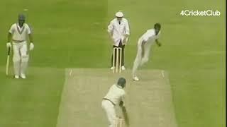 Michael Holding knocks over Syed Kirmani - 1983 World Cup Final