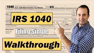 2023 IRS Form 1040 Walkthrough | Single No Dependents