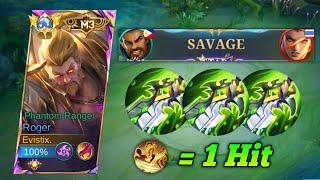 FINALLY!! TRY THIS NEW ROGER 1 HIT BUILD 2024 (INSANE DAMAGE) | MLBB