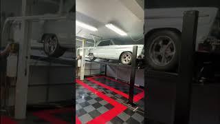 4 Post Lift Installed Dream Garage Renovation Ideas for Small Garage Spaces #DreamGarage