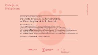 Die Stunde der Wissenschaft? Policy Making und Transdisziplinarität in der Pandemie