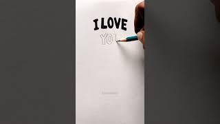 Drawing 'I Love You R' in just seconds!"#shorts #shortsfeed #youtubeshorts #art