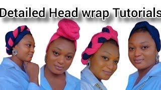 6 Easy HeadWrap Tutorials |  Low Bun #headwrap#lowbun #protectivestyle #beginnerfriendly