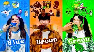 COLOR FOOD MUKBANG [Blue • Brown • Green]