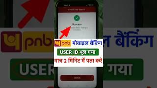PNB Mobile Banking App Me User ID kaise patha kare | how to find user id #shorts