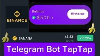 $500 Airdrop Giveaway  TapTap Mini app  |  Banana Telegram bot