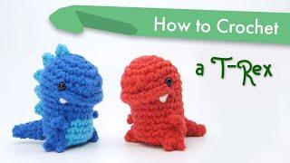 How to Crochet a Trex Dinosaur || Amigurumi Pattern Tutorial