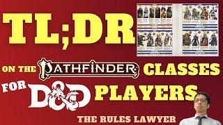 TL;DR SUMMARY of Pathfinder 2e classes for D&D 5e players! (Excerpt from my Tutorial for 5e players)