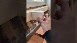 Window sill integrated into built in cabinets!